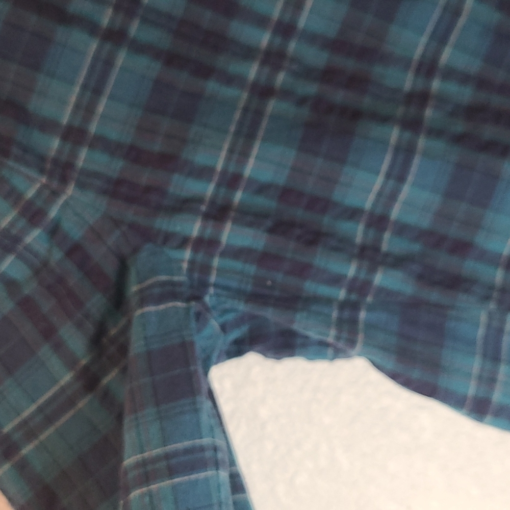 Vintage Eddie Bauer black label plaid blazer jacket small petite blue - Picture 6 of 8